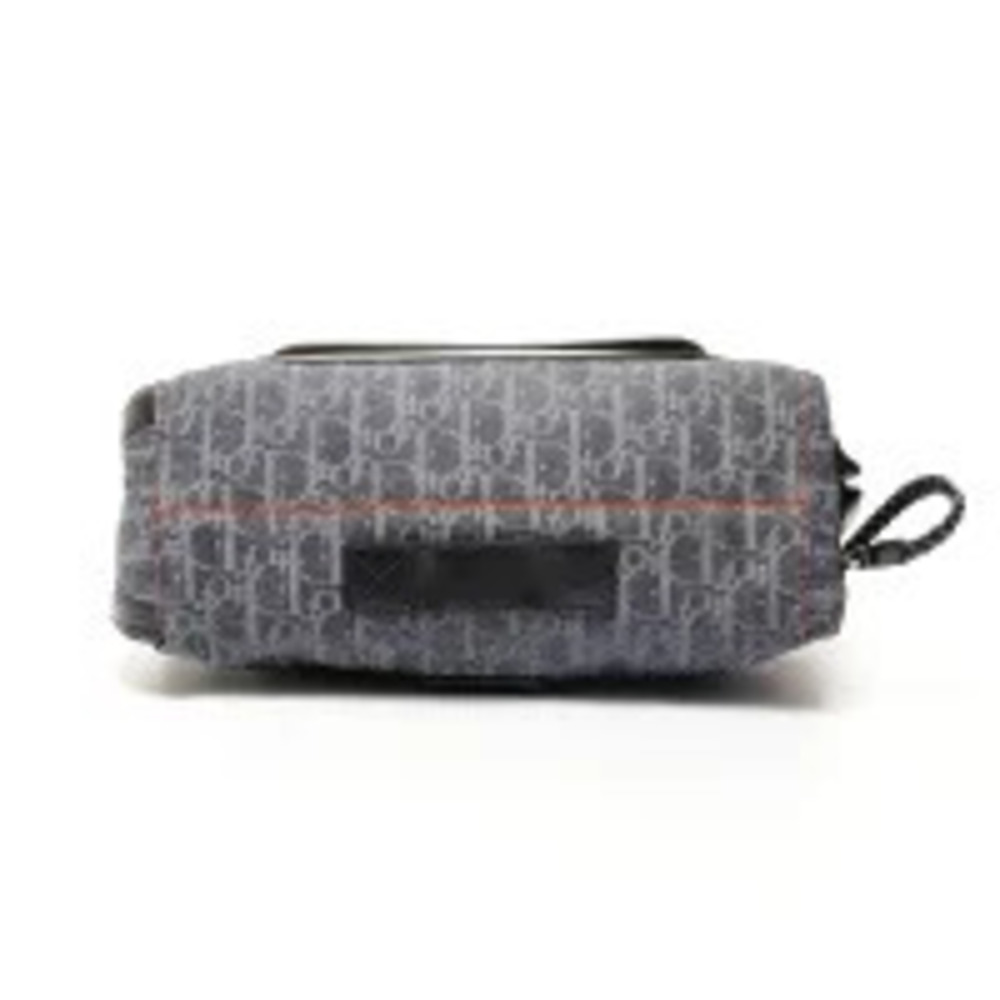 Christian Dior Denim Canvas Trotter One Shoulder Hobo Bag Navy Blue - Picture 8 of 13